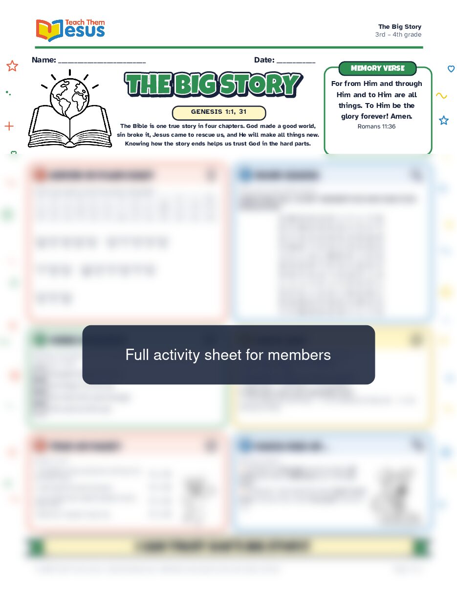 Preview of the 3rd – 4th grade student handout