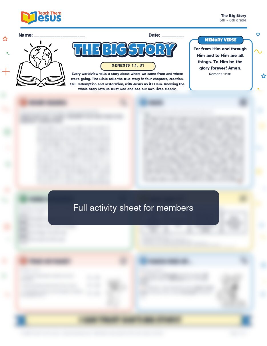 Preview of the 5th – 6th grade student handout