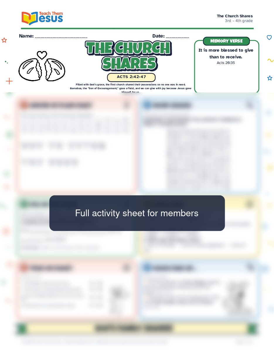 Preview of the 3rd – 4th grade student handout