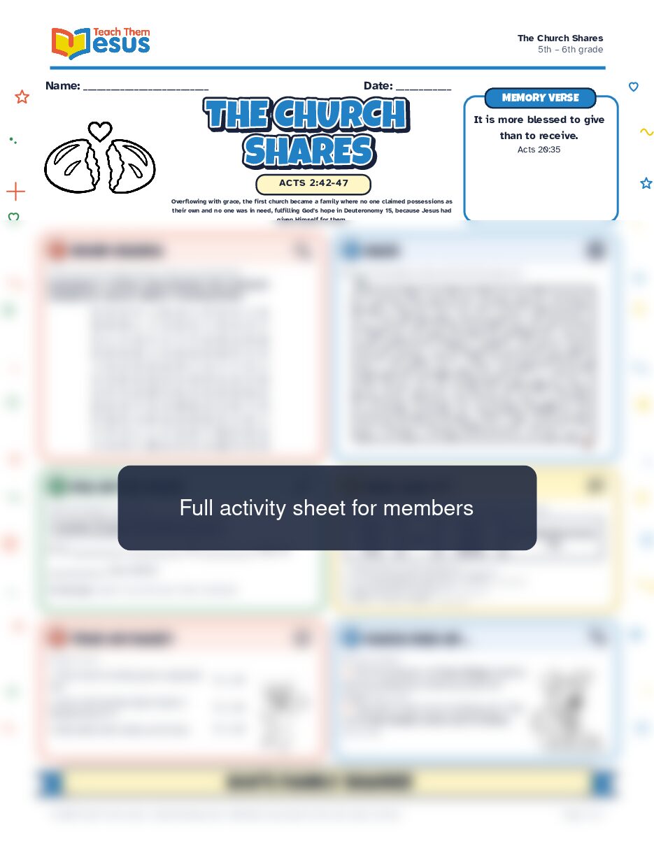 Preview of the 5th – 6th grade student handout