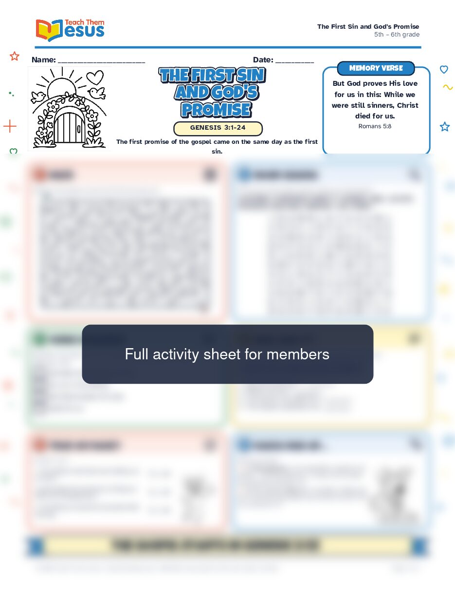 Preview of the 5th – 6th grade student handout