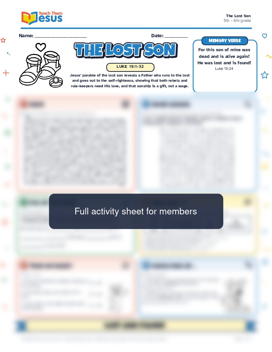 Preview of the 5th – 6th grade student handout