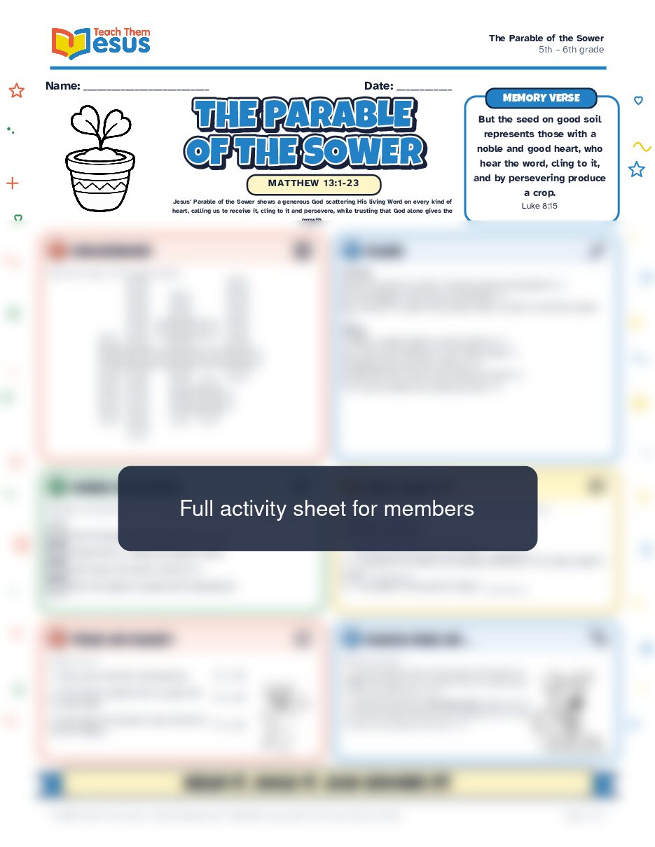 Preview of the 5th – 6th grade student handout