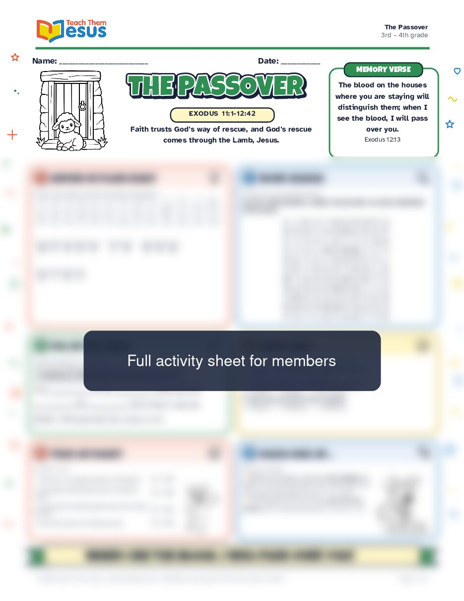 Preview of the 3rd – 4th grade student handout
