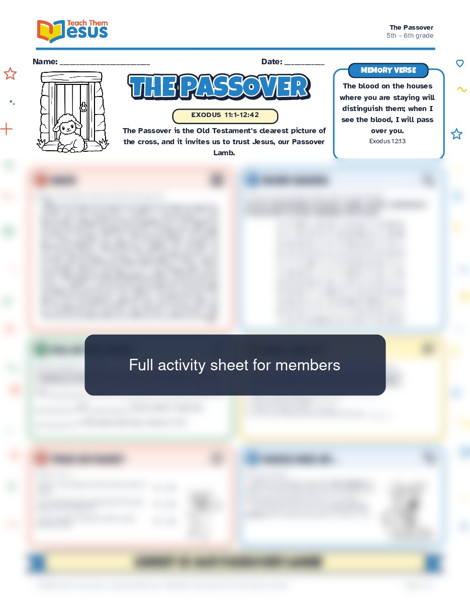 Preview of the 5th – 6th grade student handout