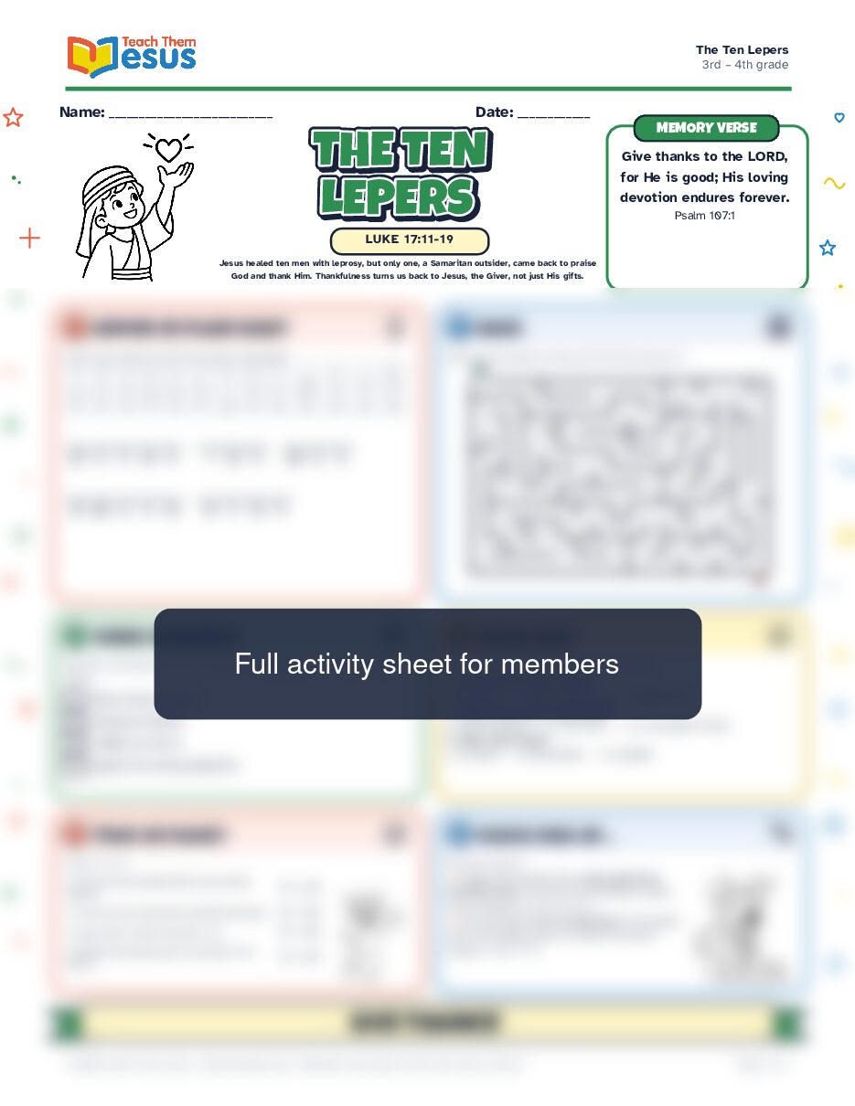 Preview of the 3rd – 4th grade student handout