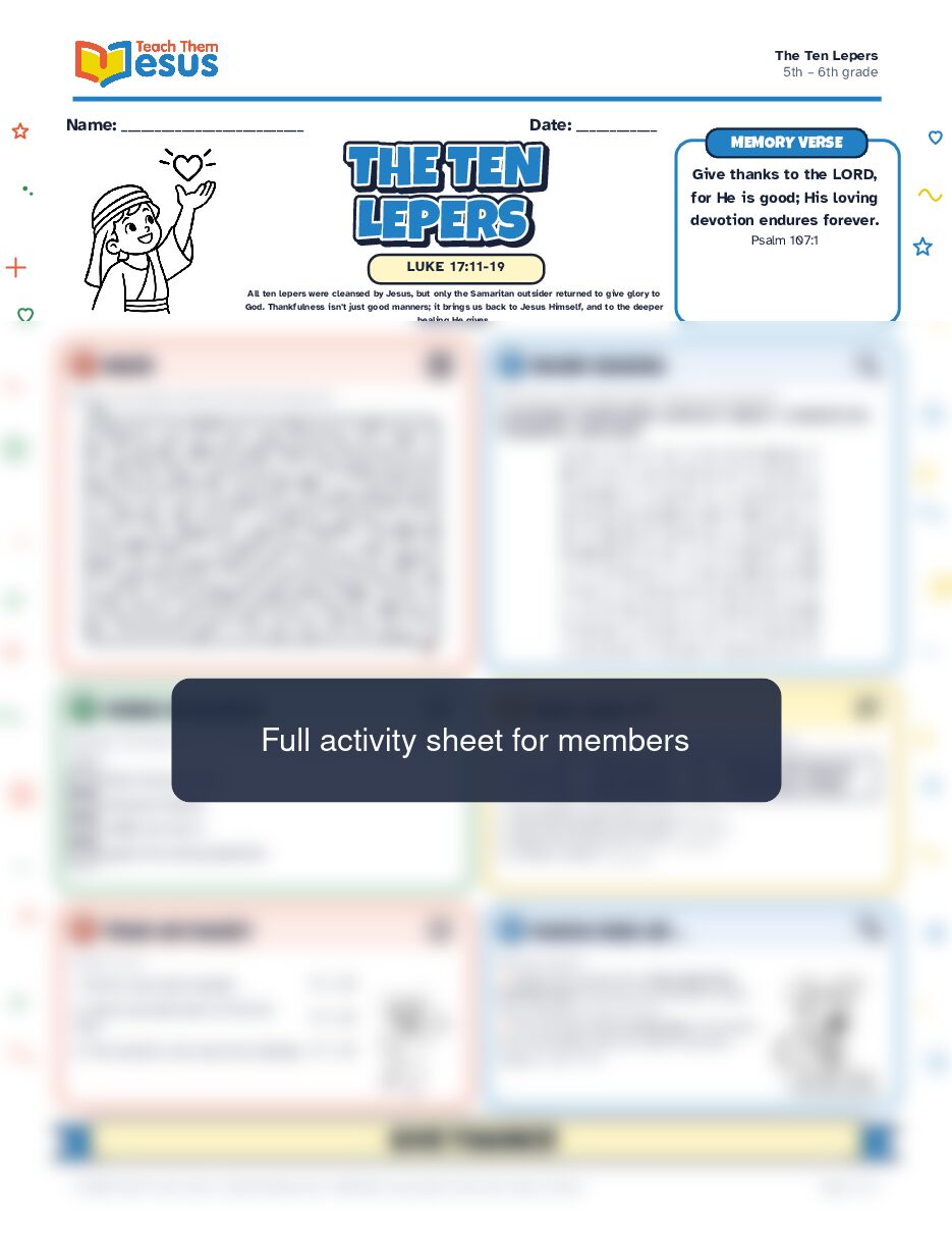 Preview of the 5th – 6th grade student handout