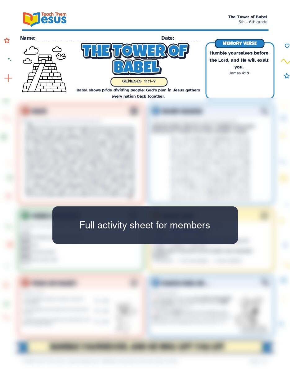 Preview of the 5th – 6th grade student handout
