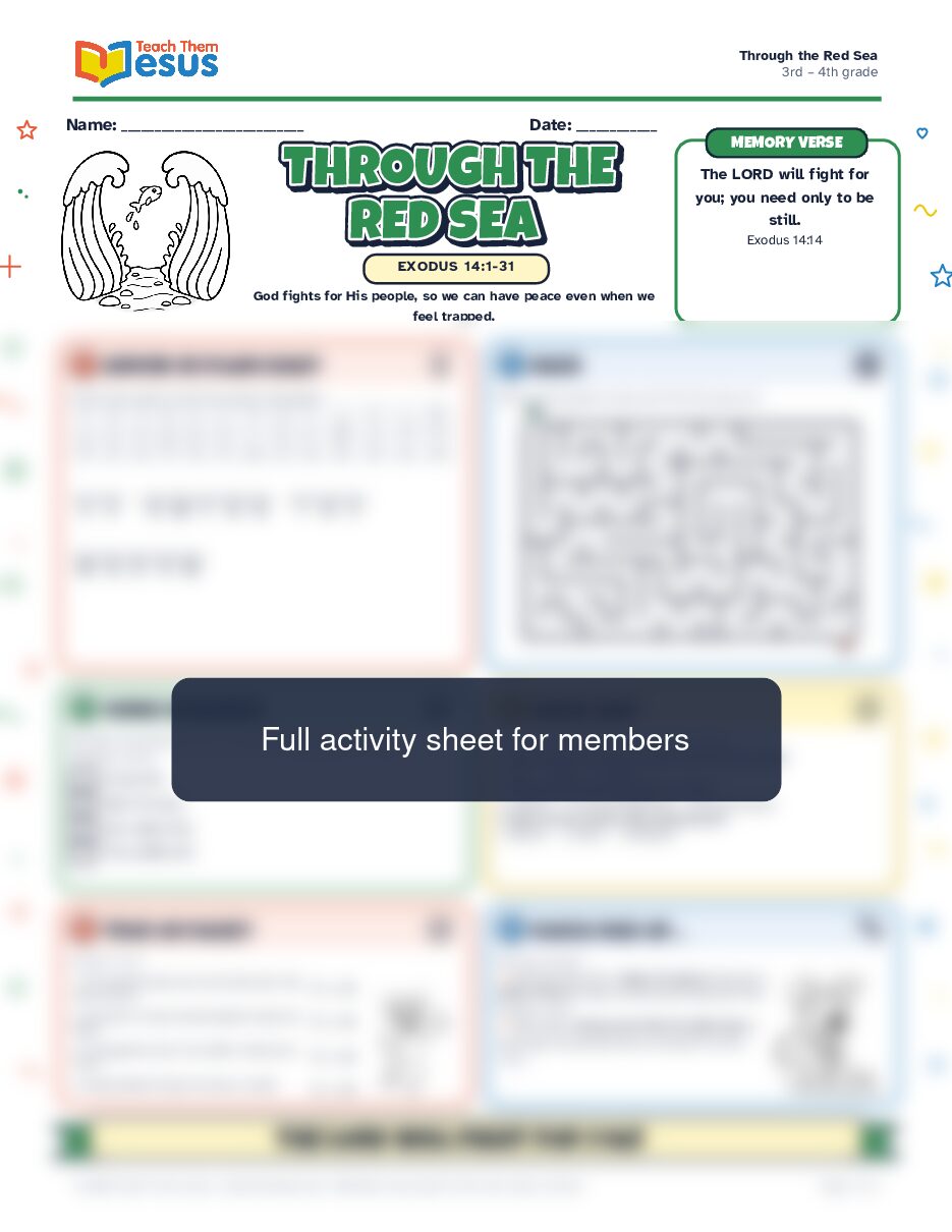 Preview of the 3rd – 4th grade student handout