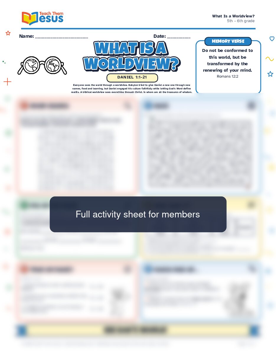 Preview of the 5th – 6th grade student handout