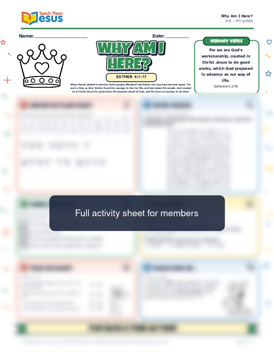 Preview of the 3rd – 4th grade student handout