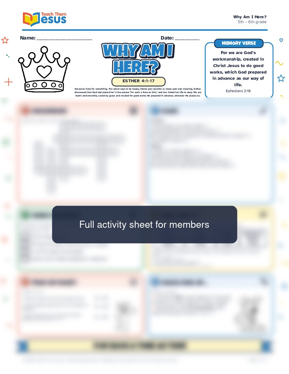 Preview of the 5th – 6th grade student handout